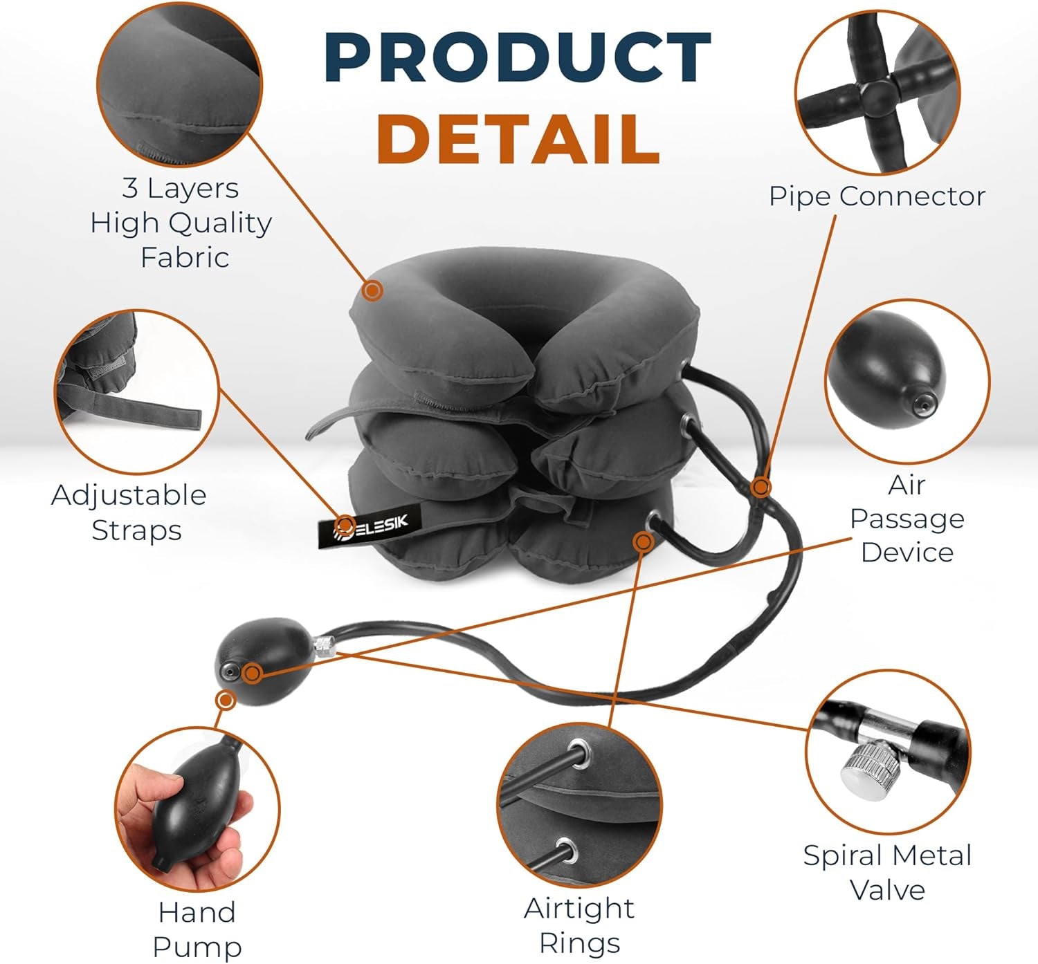 Cervical Neck Traction Device, Neck Stretcher and Cervical Traction Device | Neck Decompression Devices, Cervical Neck Stretcher, Neck Traction Pillow, Neck Extender, Neck Support, Pinched Nerve Relief